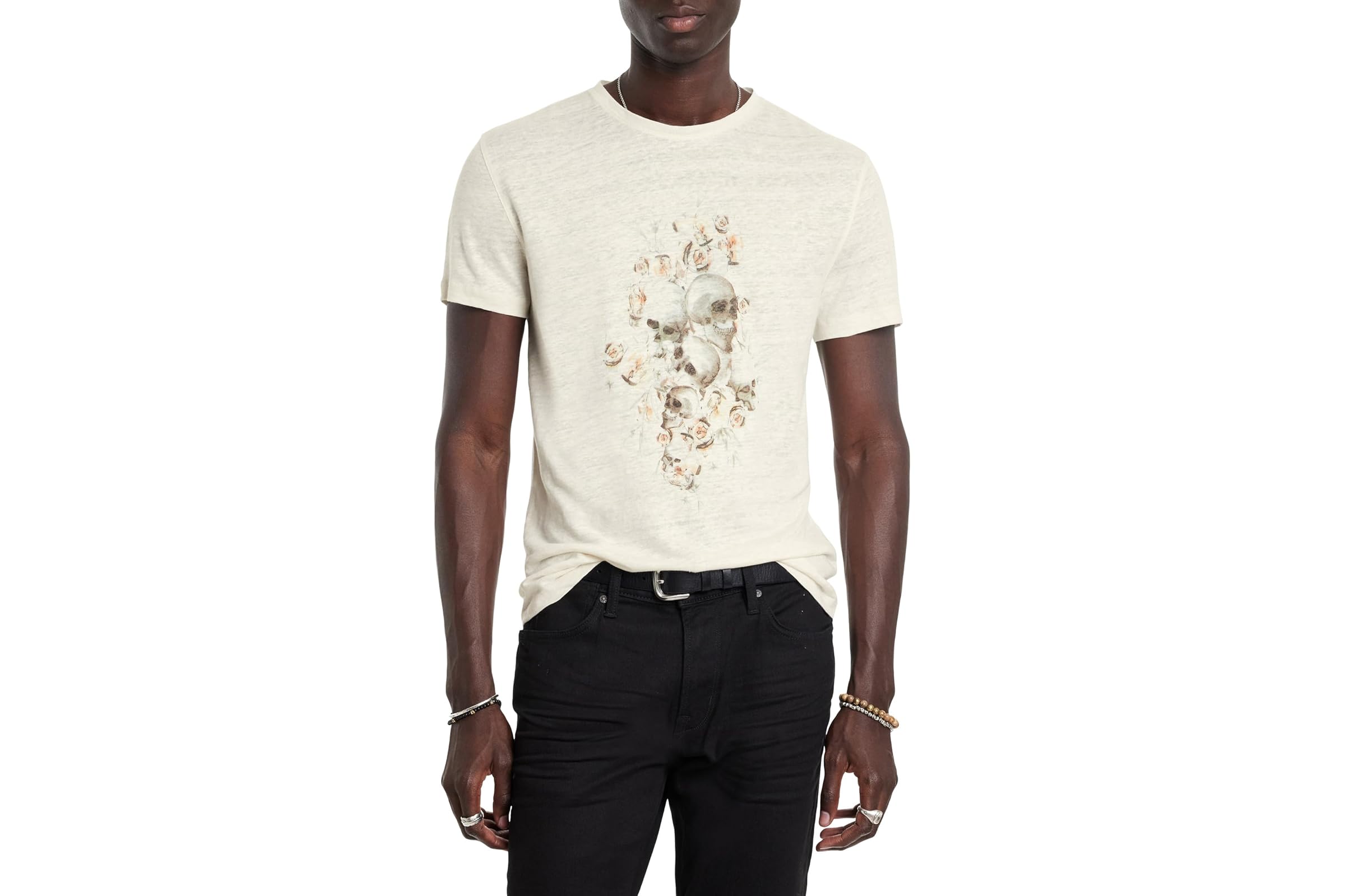 Мужская рубашка John Varvatos Floral Skull Tee 16890₽