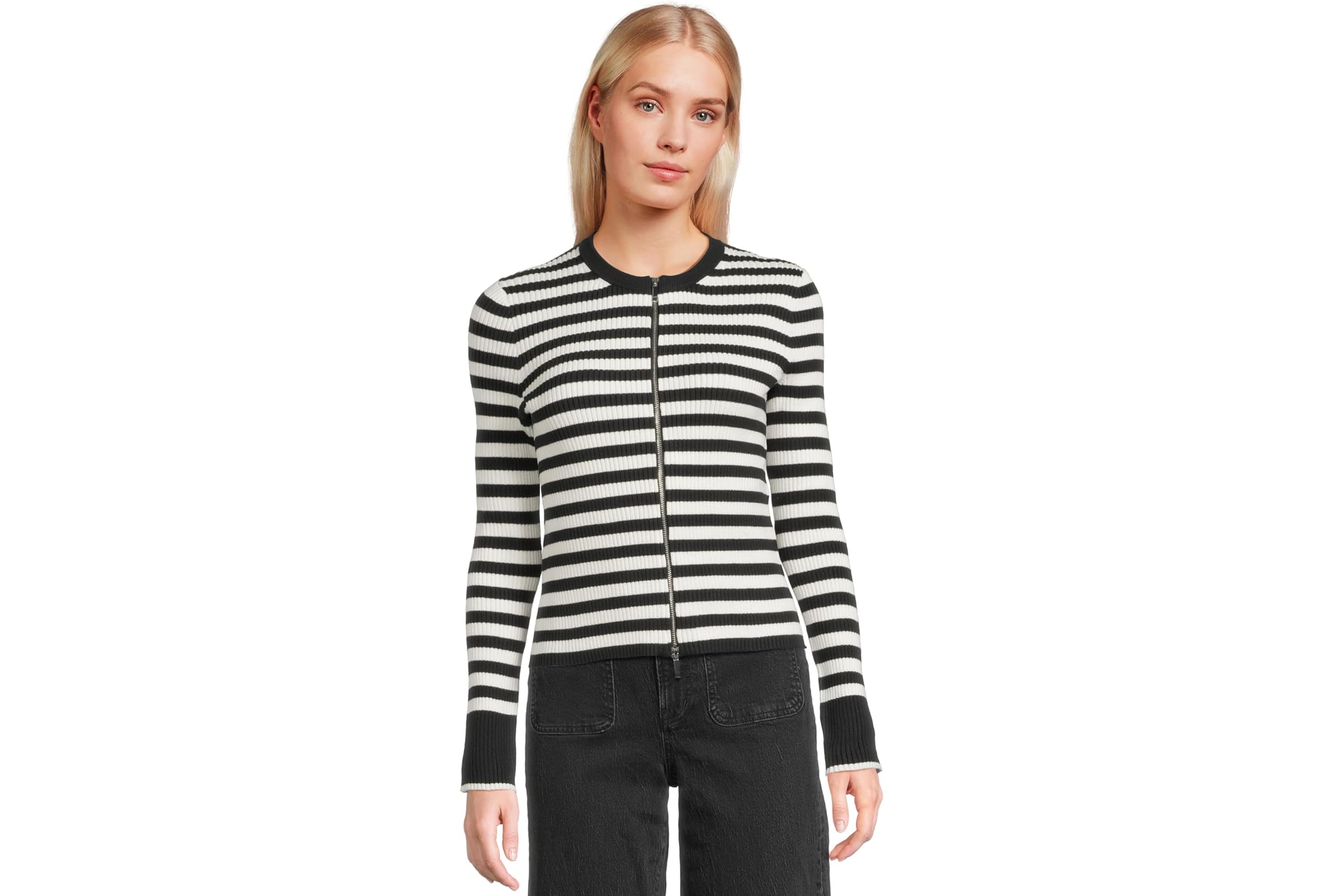 Madewell Stripe London 2 Way Zip Cardigan - Cotton 14590₽