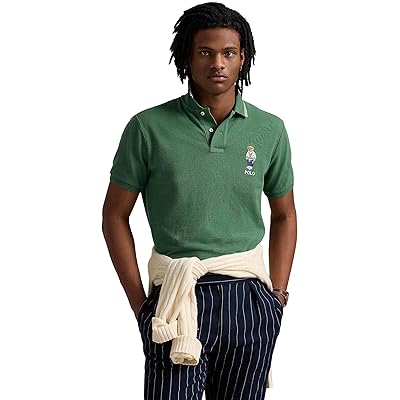 Мужская рубашка Polo Ralph Lauren Custom Slim Polo Bear Mesh Polo Shirt