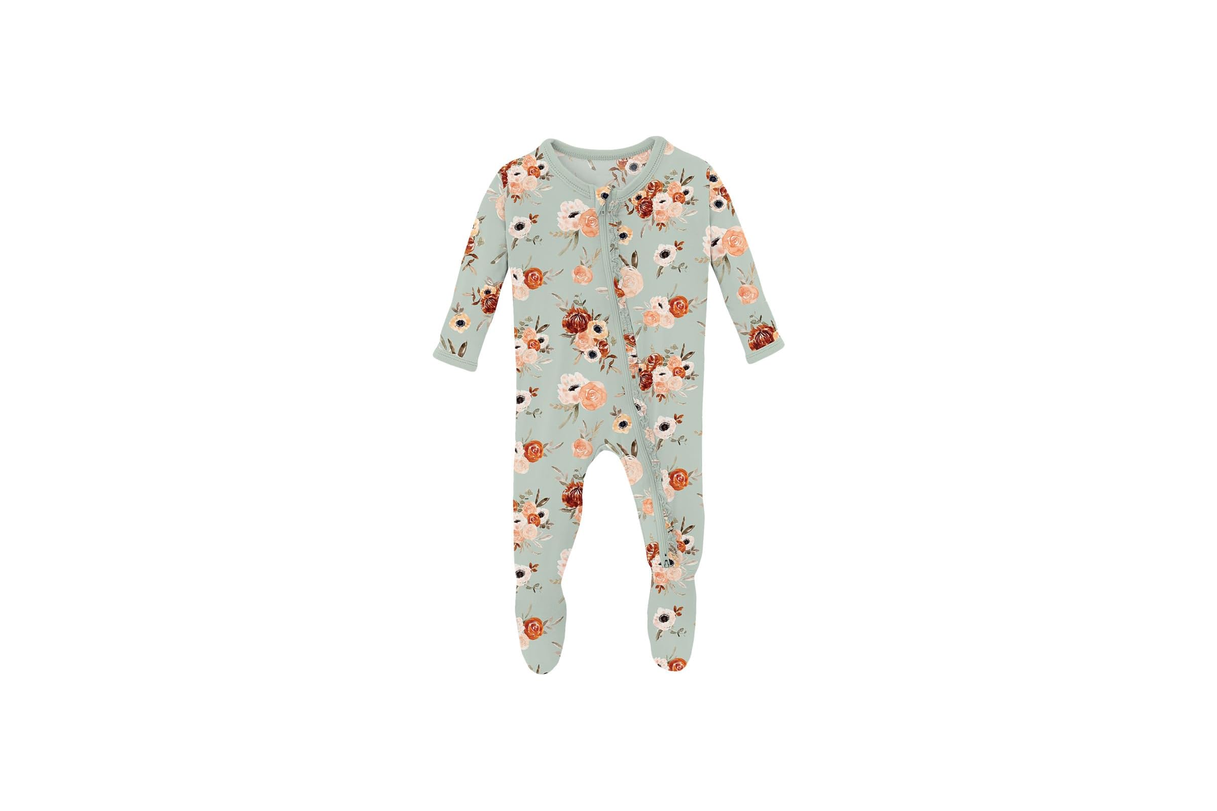 Пижама Kickee Pants Kids Print Muffin Ruffle Footie with 2 Way Zipper Infant 6890₽