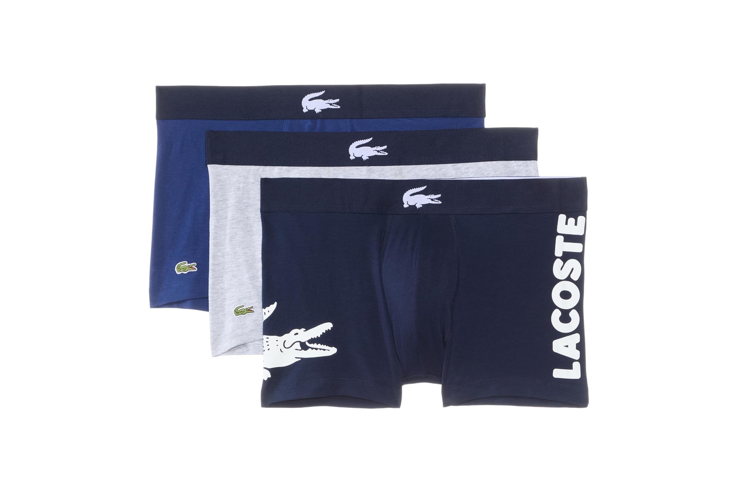 Lacoste Cotton Stretch Big Croc Print Trunks 3-pack 4790₽