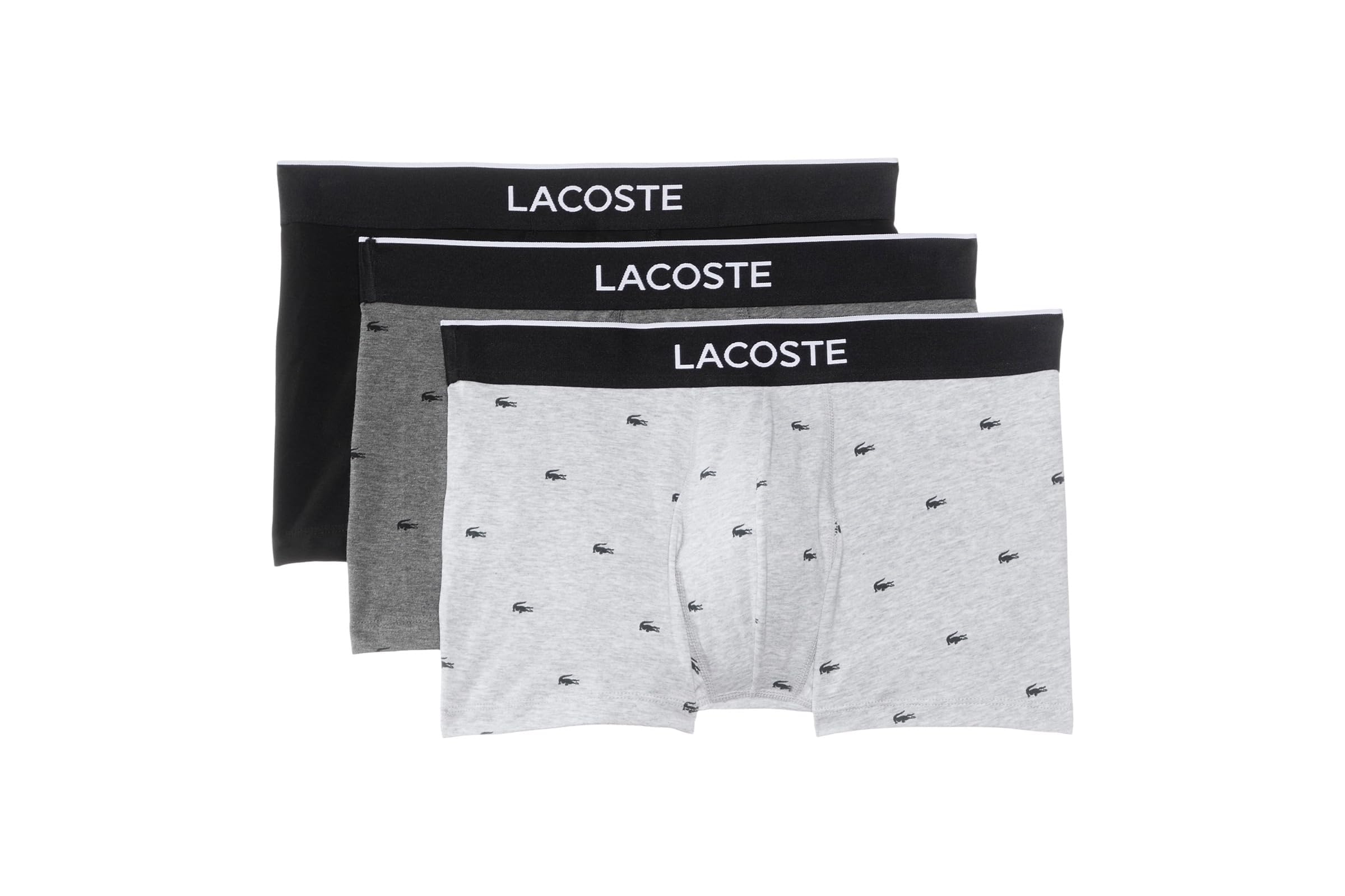 Lacoste Cotton Stretch Mini Croc Print Trunks 3-pack 8490₽