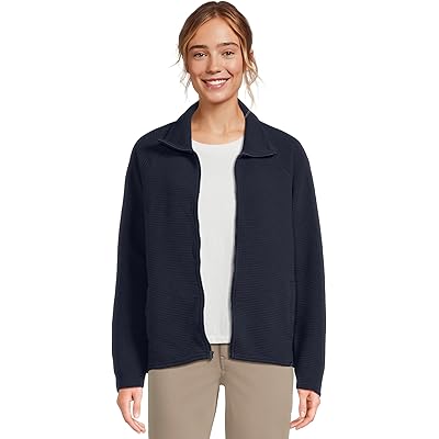 L.L.Bean Lakewashed Double-Knit Full-Zip classic navy