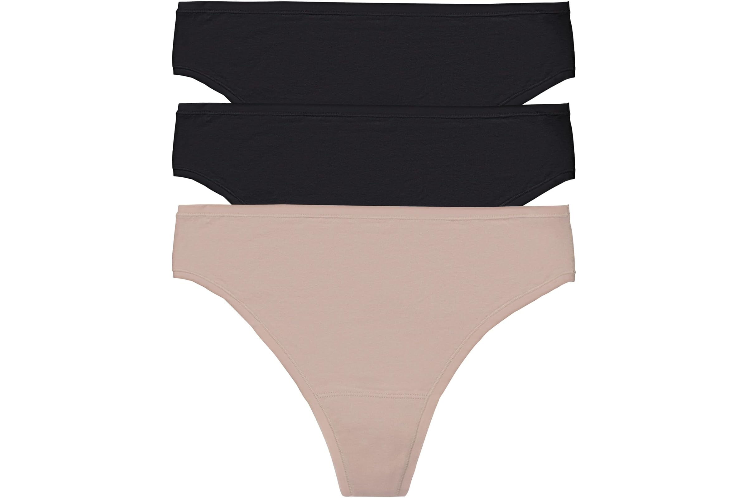 Natori Bliss Bare Cotton Thong 3-Pack