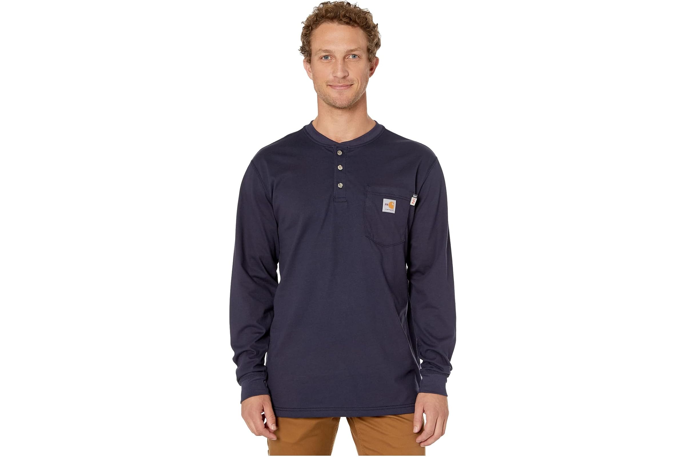 Мужская рубашка Carhartt Flame-Resistant Force Cotton Long Sleeve Henley 17090₽
