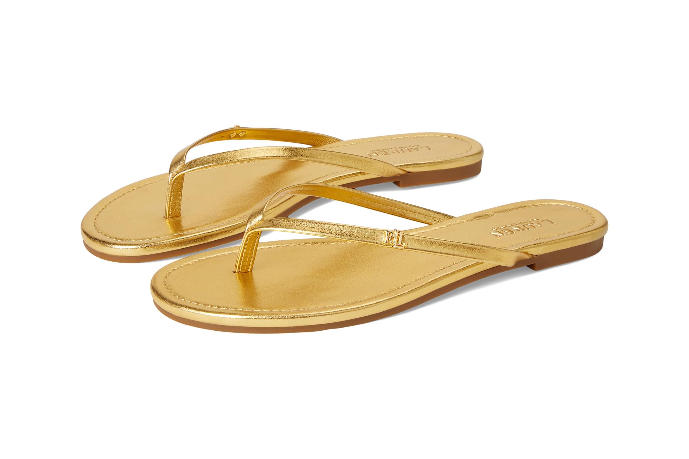 Lauren Ralph Lauren Raquel Metallic Leather Flip-flops 12090₽