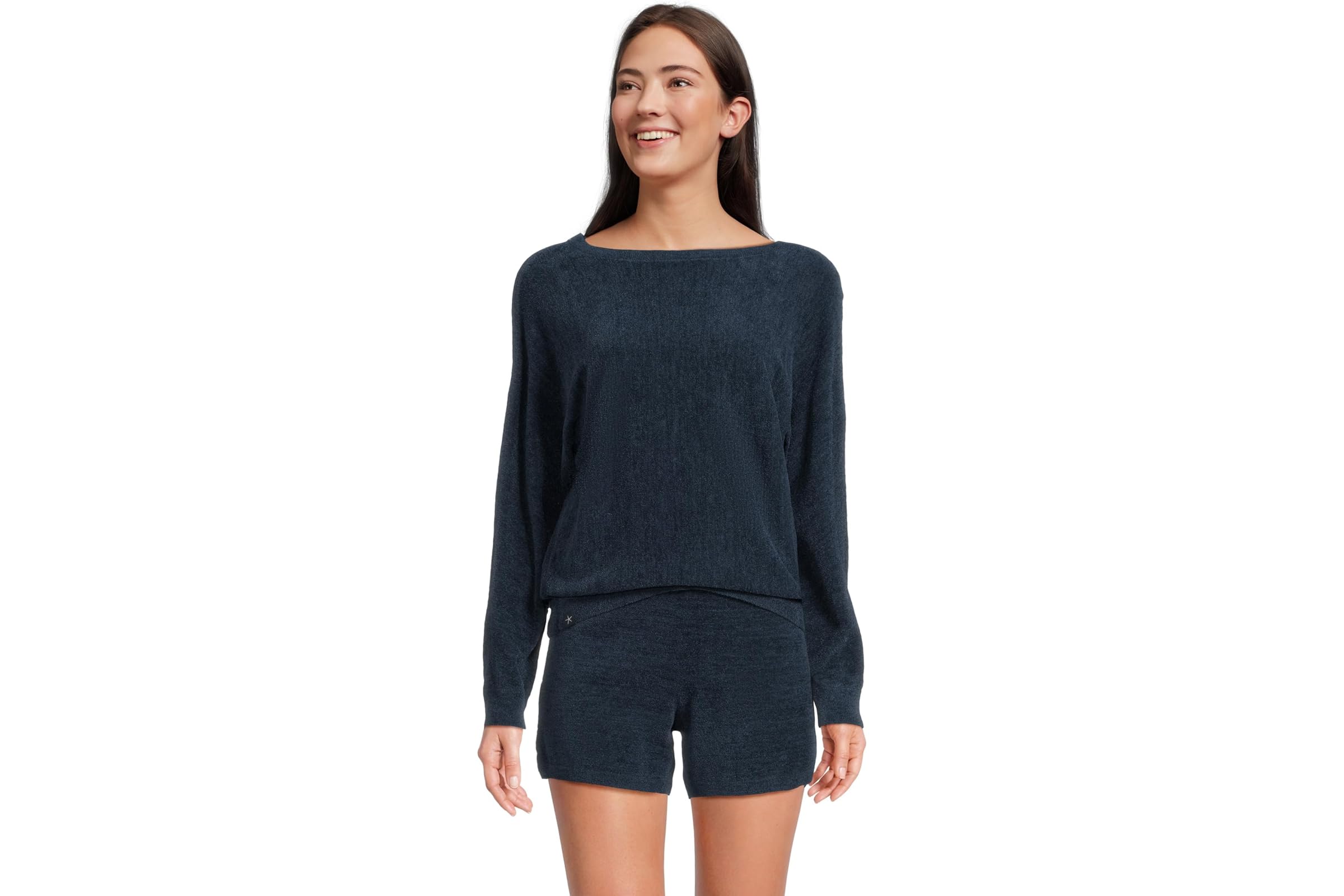 Barefoot Dreams Cozychic Ultra Lite Boatneck Pullover and Short Set 30290₽