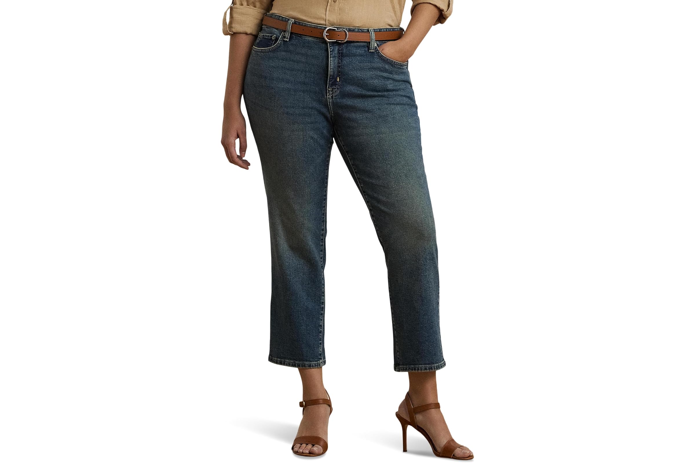 Джинсы Lauren Ralph Lauren Plus Size Mid-Rise Straight Ankle Ankle Straight 20290₽