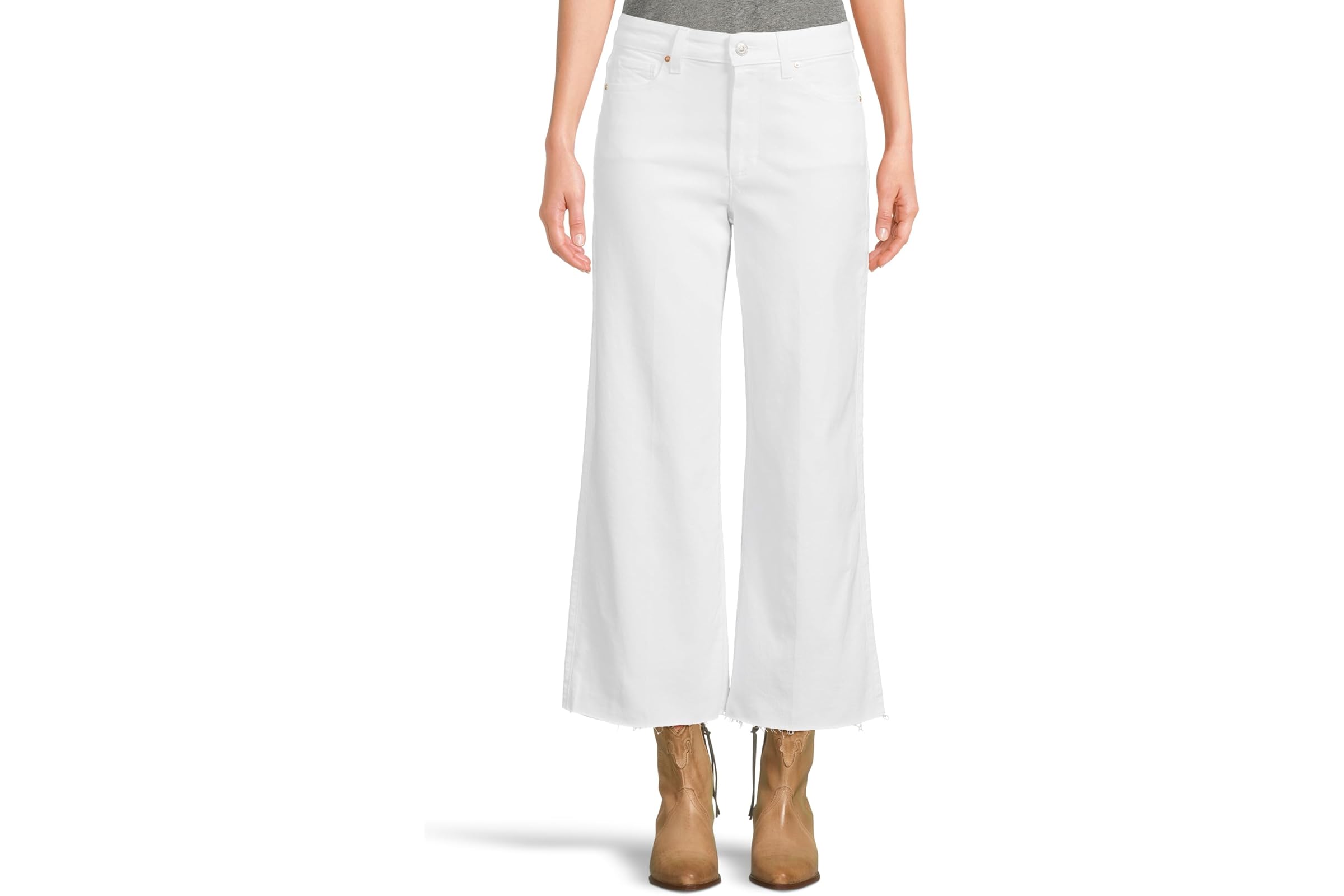 Джинсы Paige Anessa Raw Hem in Crisp White