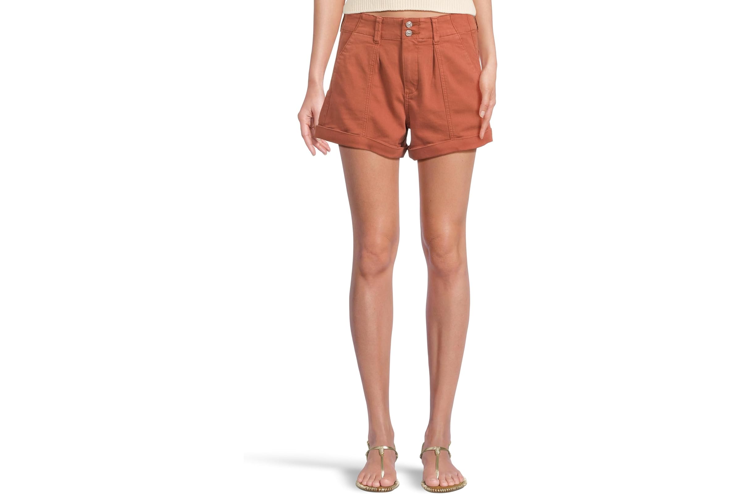 Шорты Paige Brooklyn Shorts With Cuff in Vintage Clay Sunset