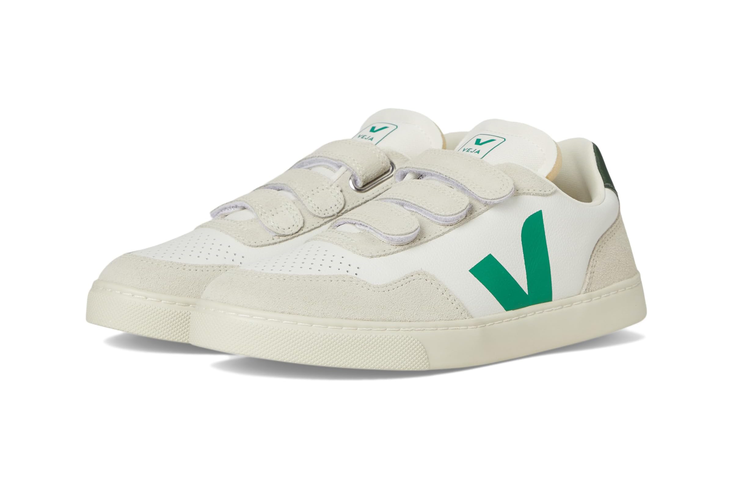 VEJA Kids Small V-90 Origanically Traced Leather (Big Kid)