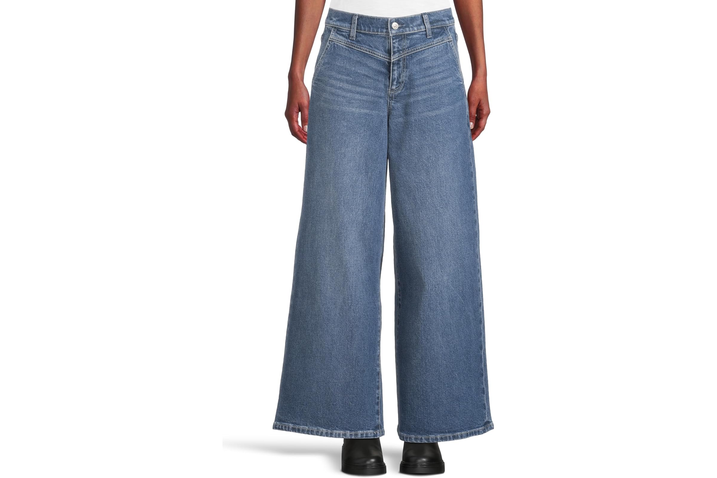 Джинсы Paige Cameron Wide Leg 31 w Front Yoke And Trouser Pockets in Katerina 53990₽