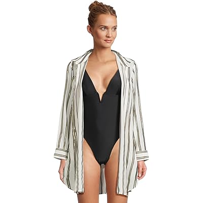 Купальник Tommy Bahama Shimmer Stripe Boyfriend Shirt