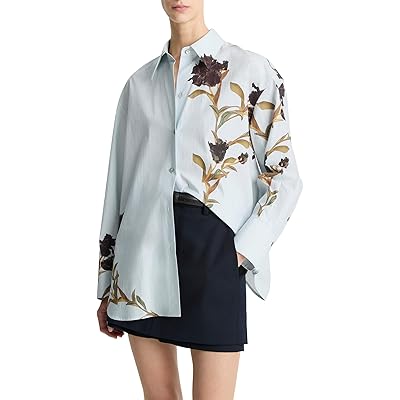 Vince Placed Black Iris Button Down Shirt