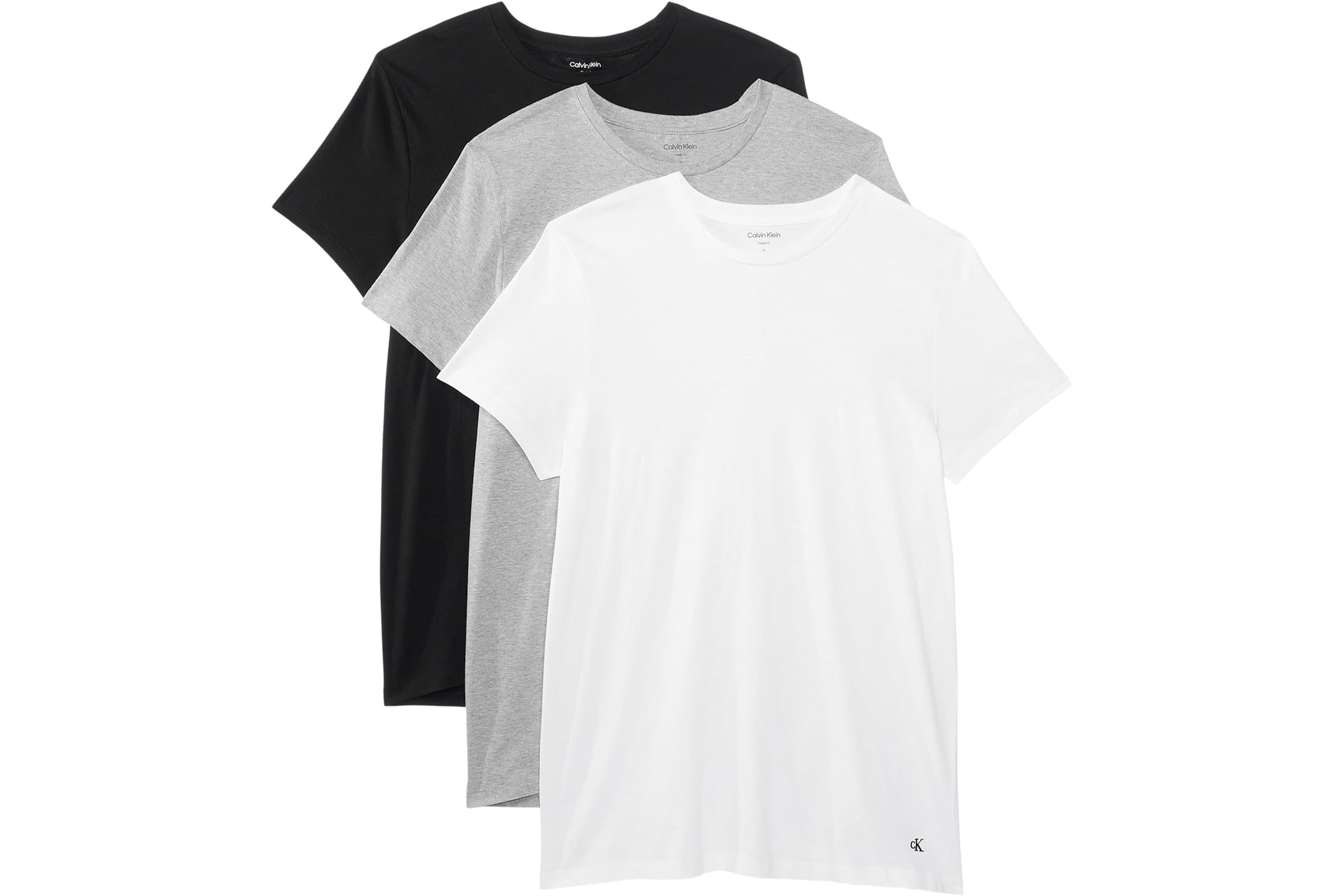 Мужская рубашка Calvin Klein Underwear Cotton Classics 3-pack Crewneck T-shirt 8690₽