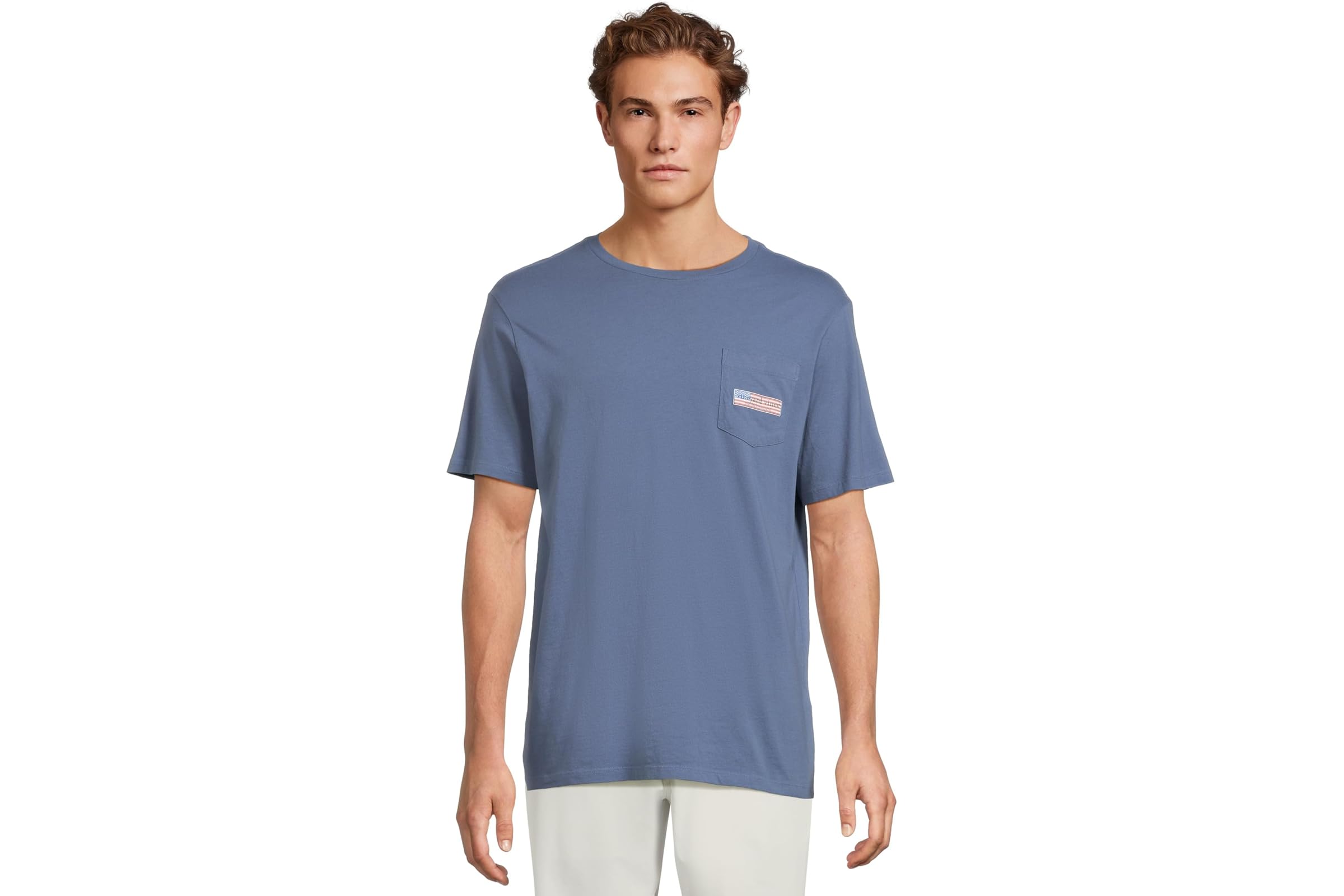 Мужская рубашка Vineyard Vines Classic Usa Logo Box Short Sleeve Tee 6690₽