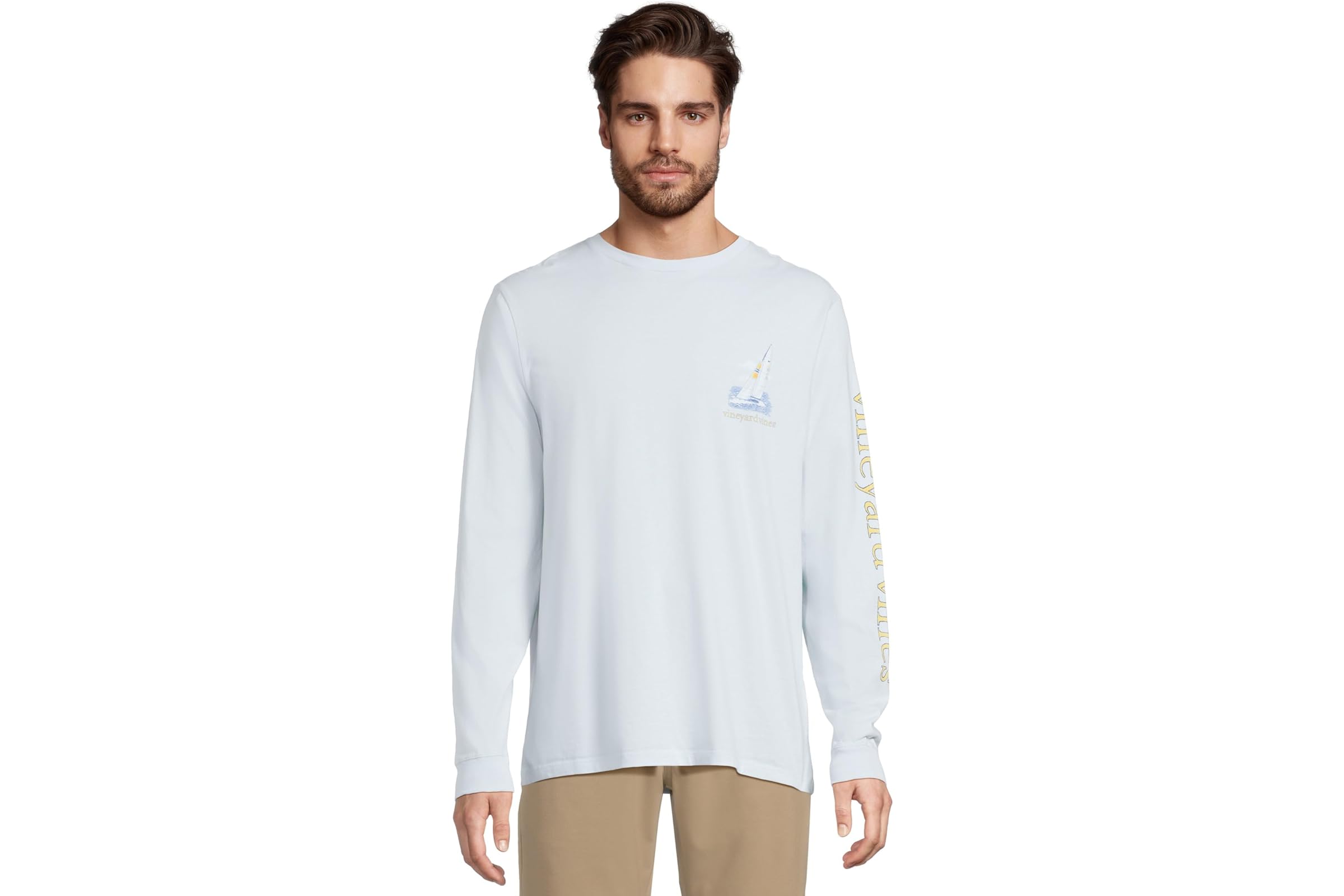 Мужская рубашка Vineyard Vines Painted Sailboat Race Long Sleeve Tee 9190₽