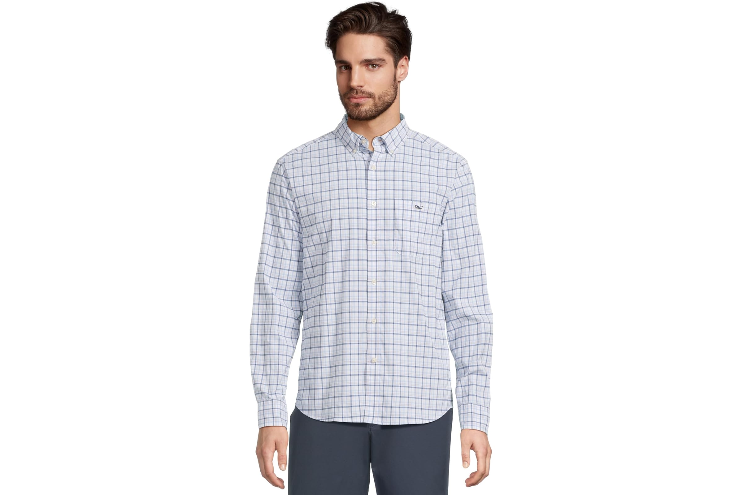 Мужская рубашка Vineyard Vines Callwood Plaid Featherweight Performance Shirt 16790₽