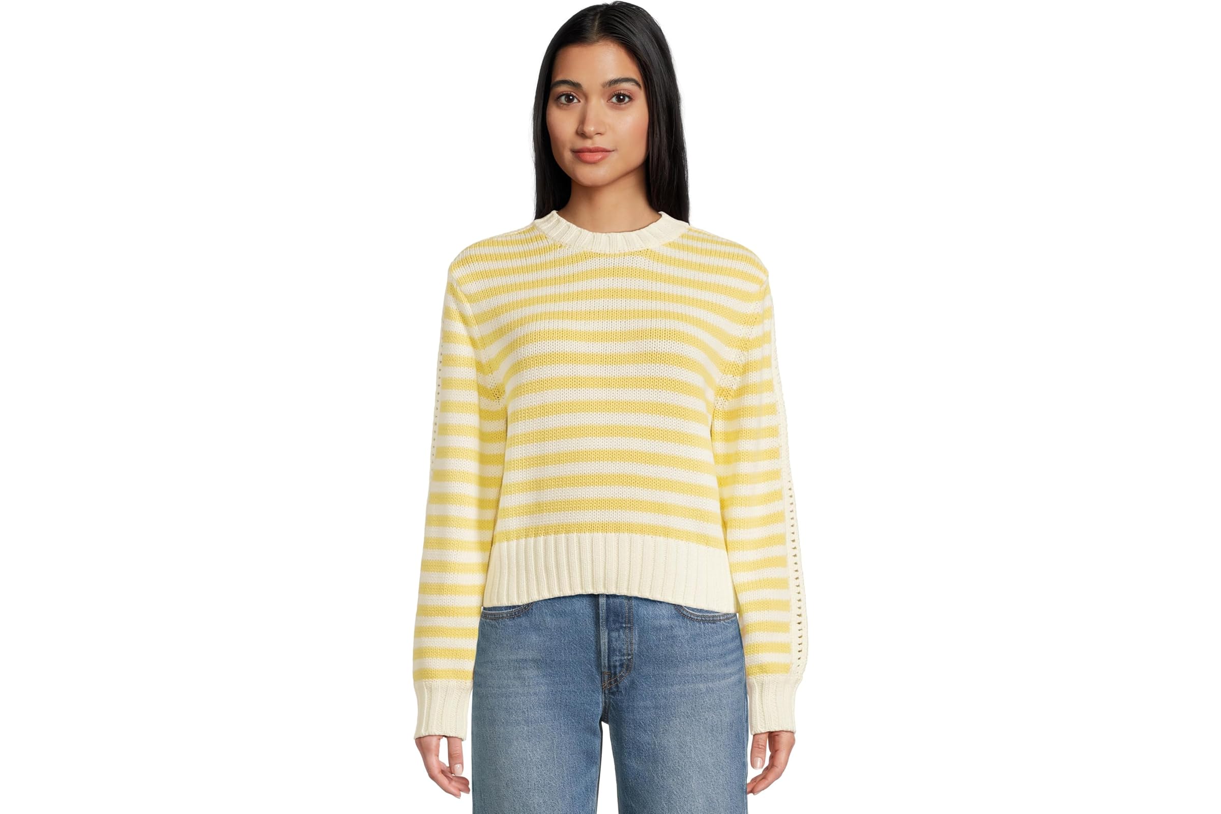 Michael Stars Merle Striped Crew Neck Sweater 26190₽