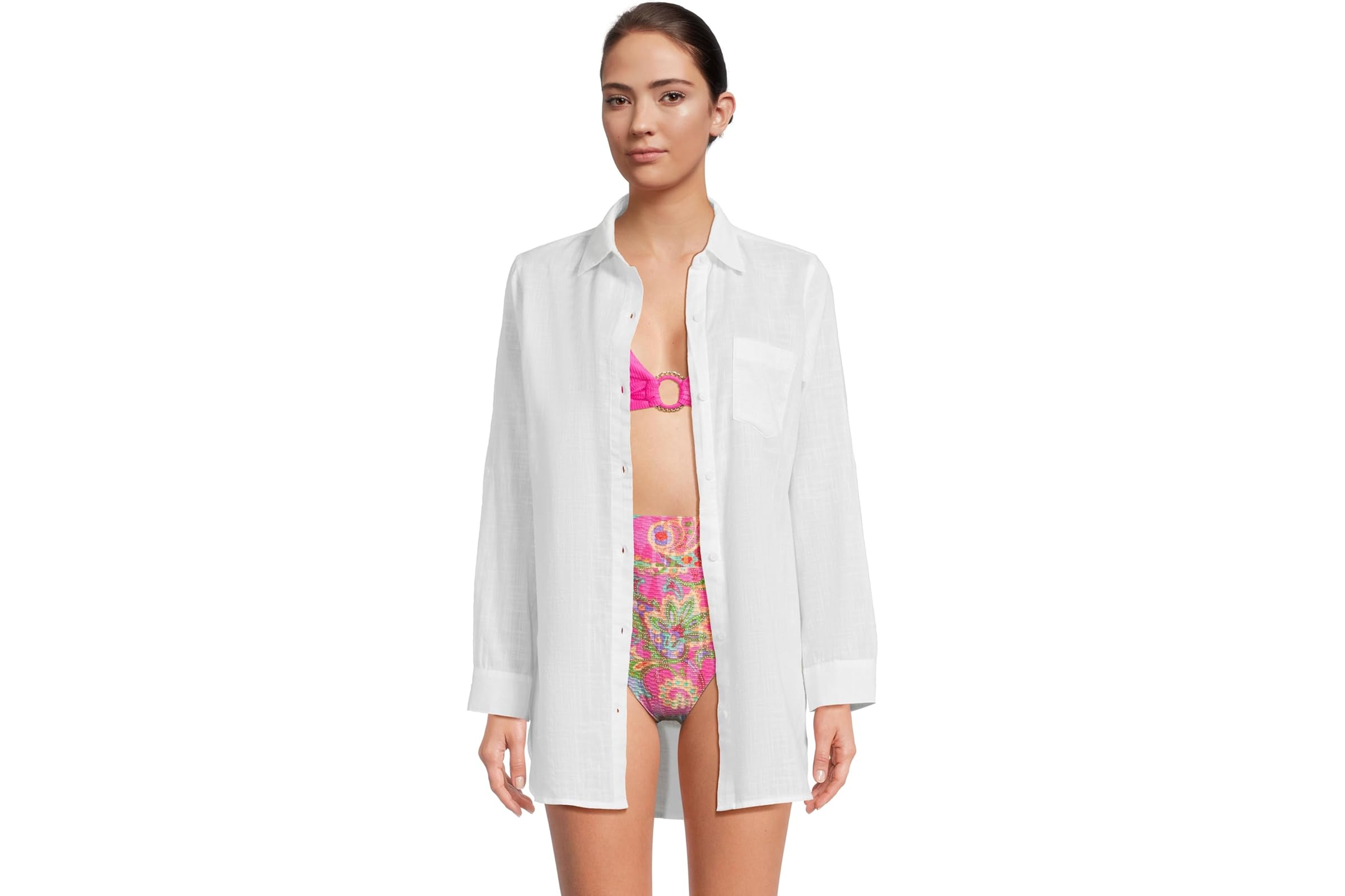 Купальник Tommy Bahama Shoreline Cotton Boyfriend Shirt 8890₽