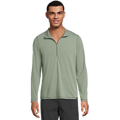 Мужская рубашка L.L.Bean Everyday SunSmart 1/4 Zip sea green