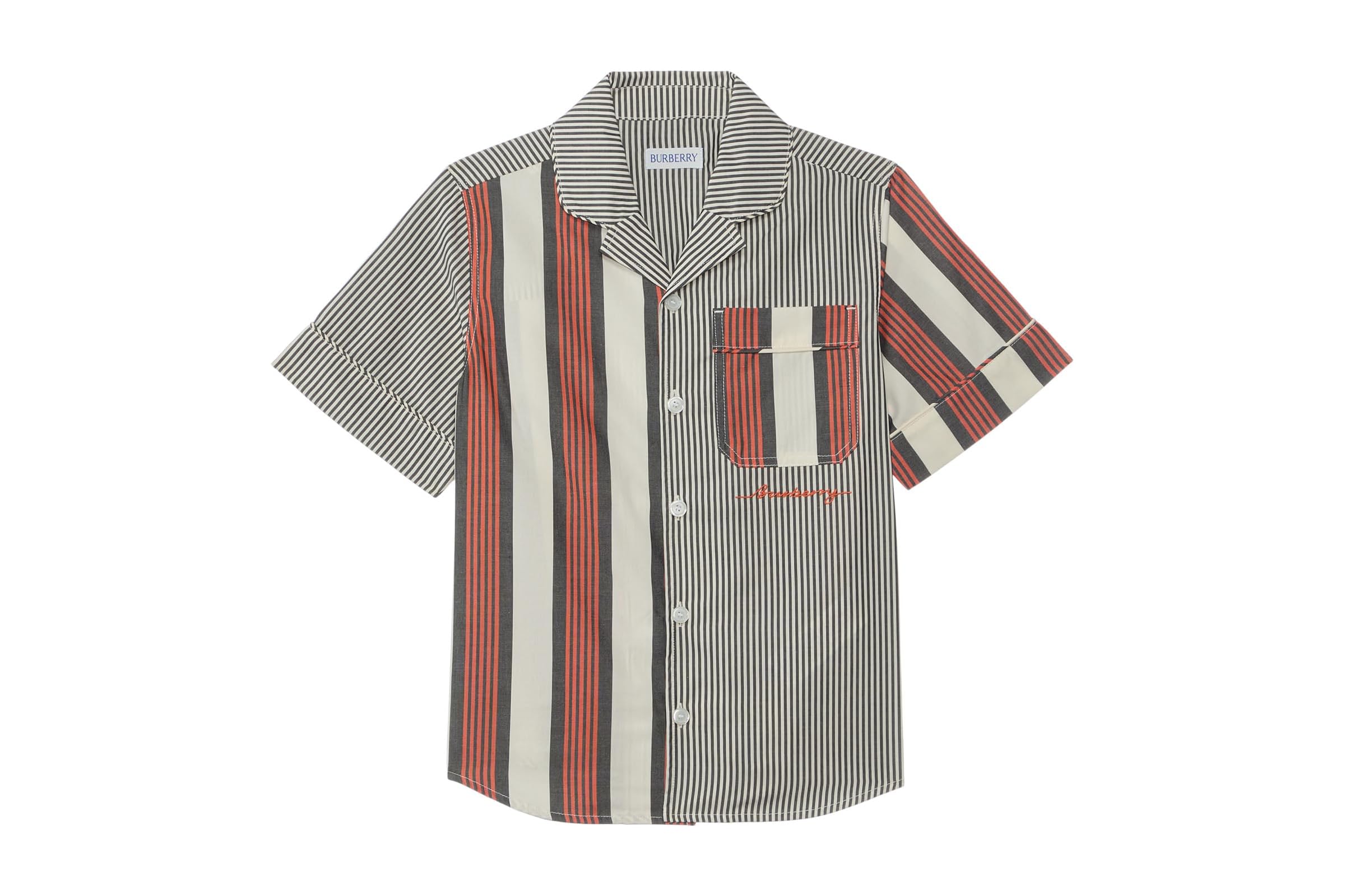 Мужская рубашка Burberry Kids Xanadu Striped Short Sleeve Shirt ToddlerLittle KidBig Kid 40390₽
