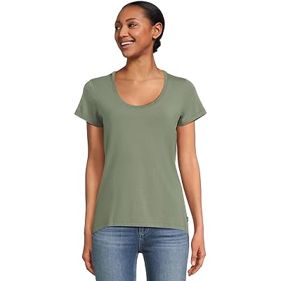 L.L.Bean Soft Stretch Supima Scoop Neck Short-Sleeve Tee sea green