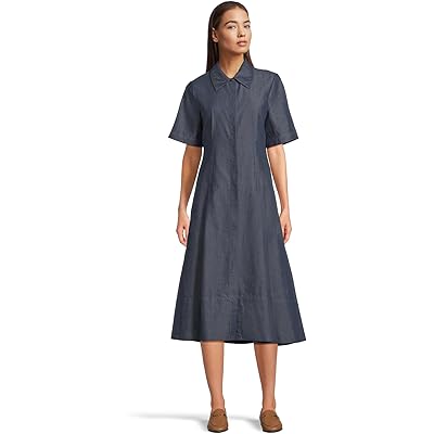 Платье Vince Denim Short Sleeve Shirt Dress