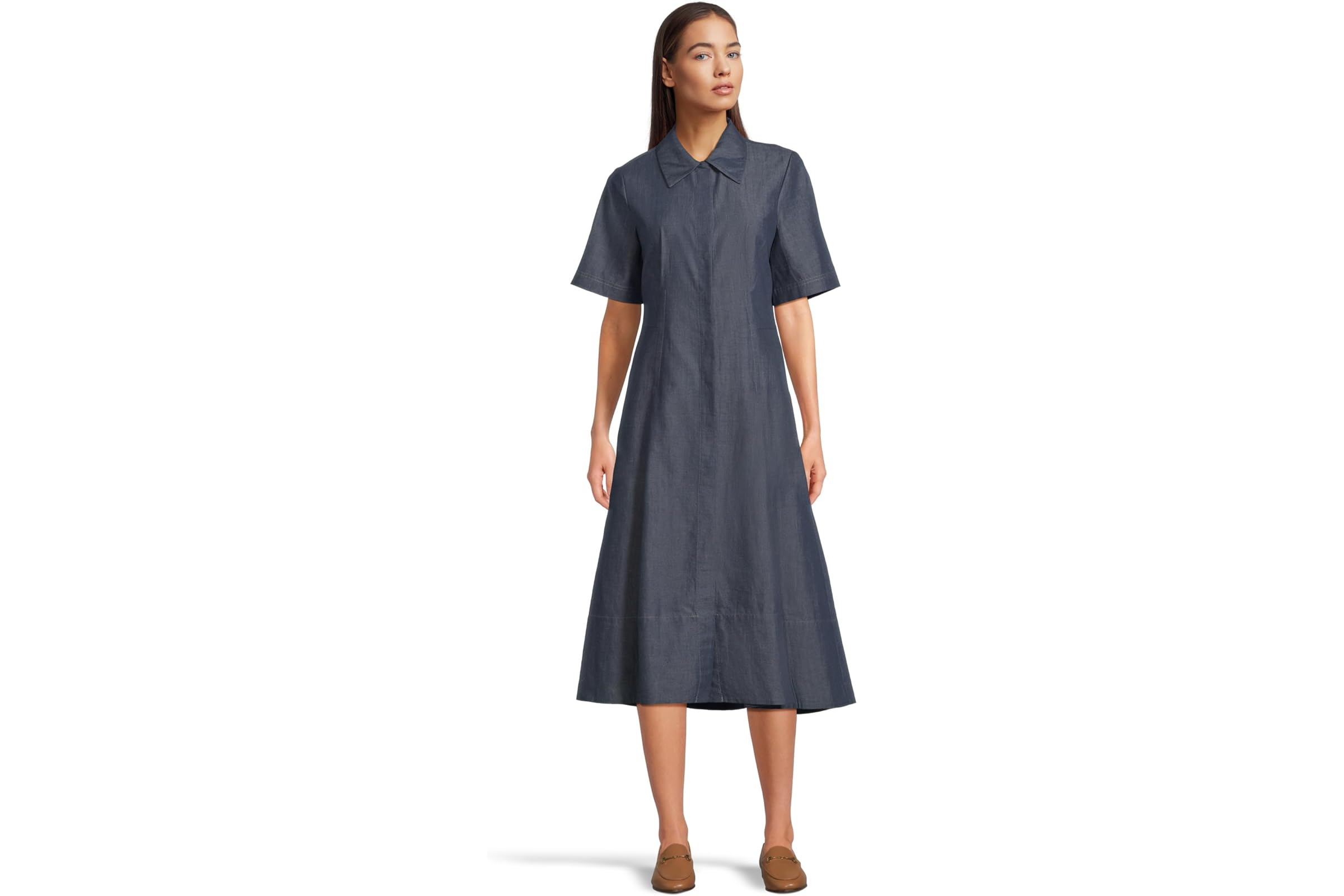Платье Vince Denim Short Sleeve Shirt Dress 32990₽