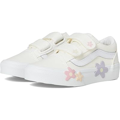 Vans Kids Old Skool V Flower (Little Kid)