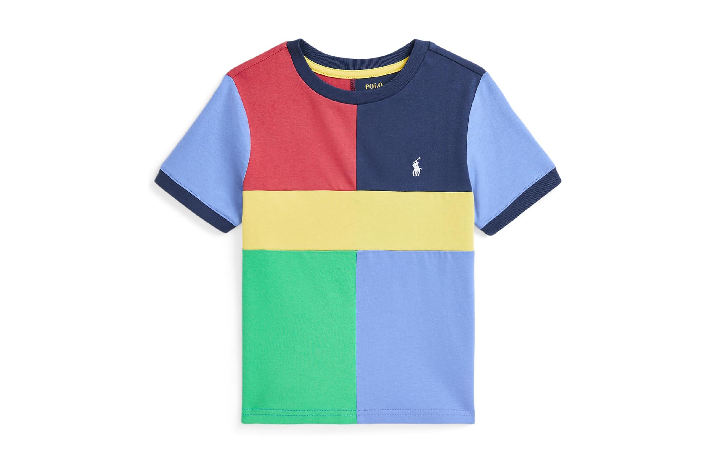 Мужская рубашка Polo Ralph Lauren Kids Color-Blocked Cotton Jersey Tee ToddlerLittle Kid 5690₽