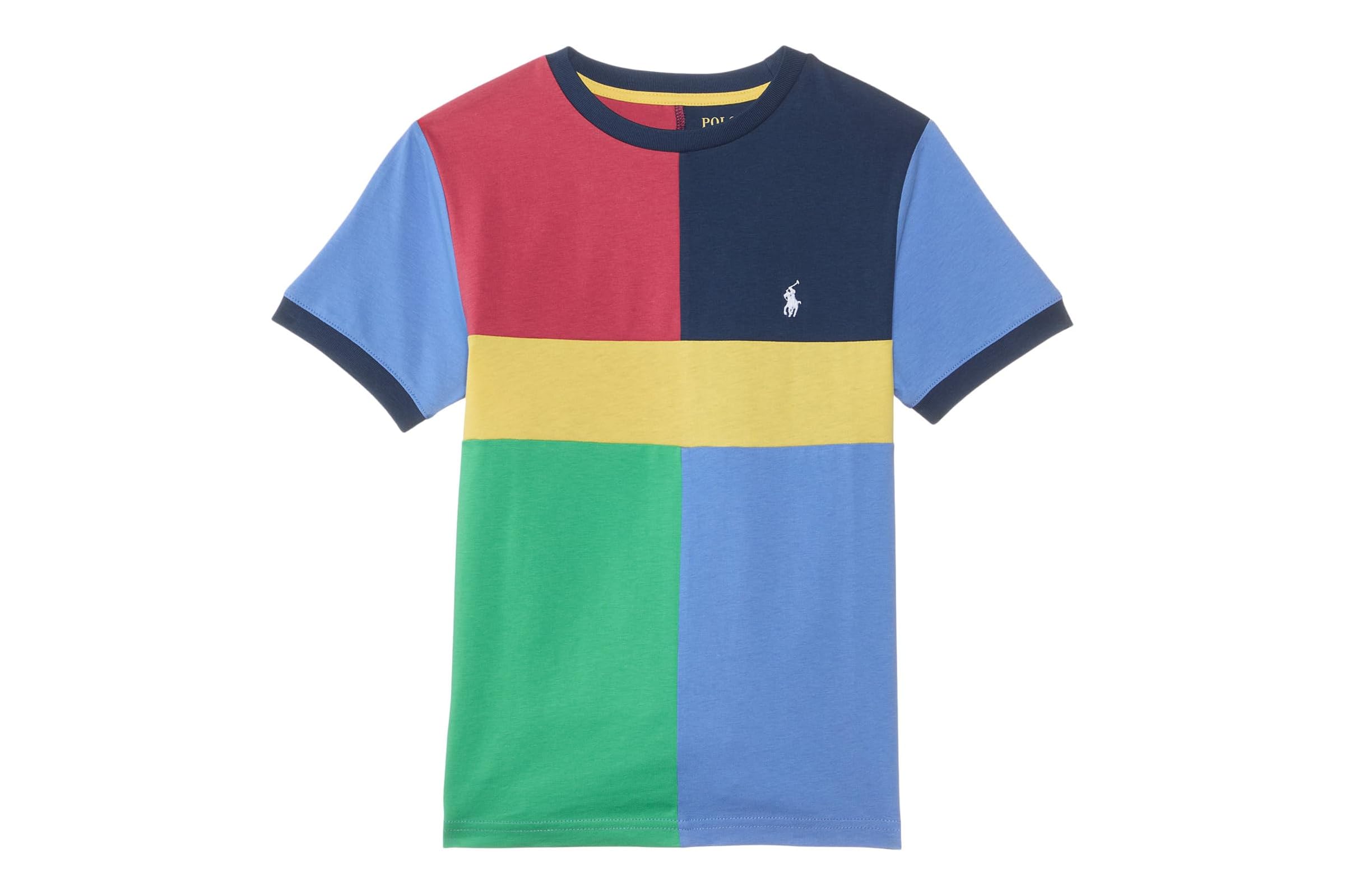 Мужская рубашка Polo Ralph Lauren Kids Color-Blocked Cotton Jersey Tee Big Kid 5690₽
