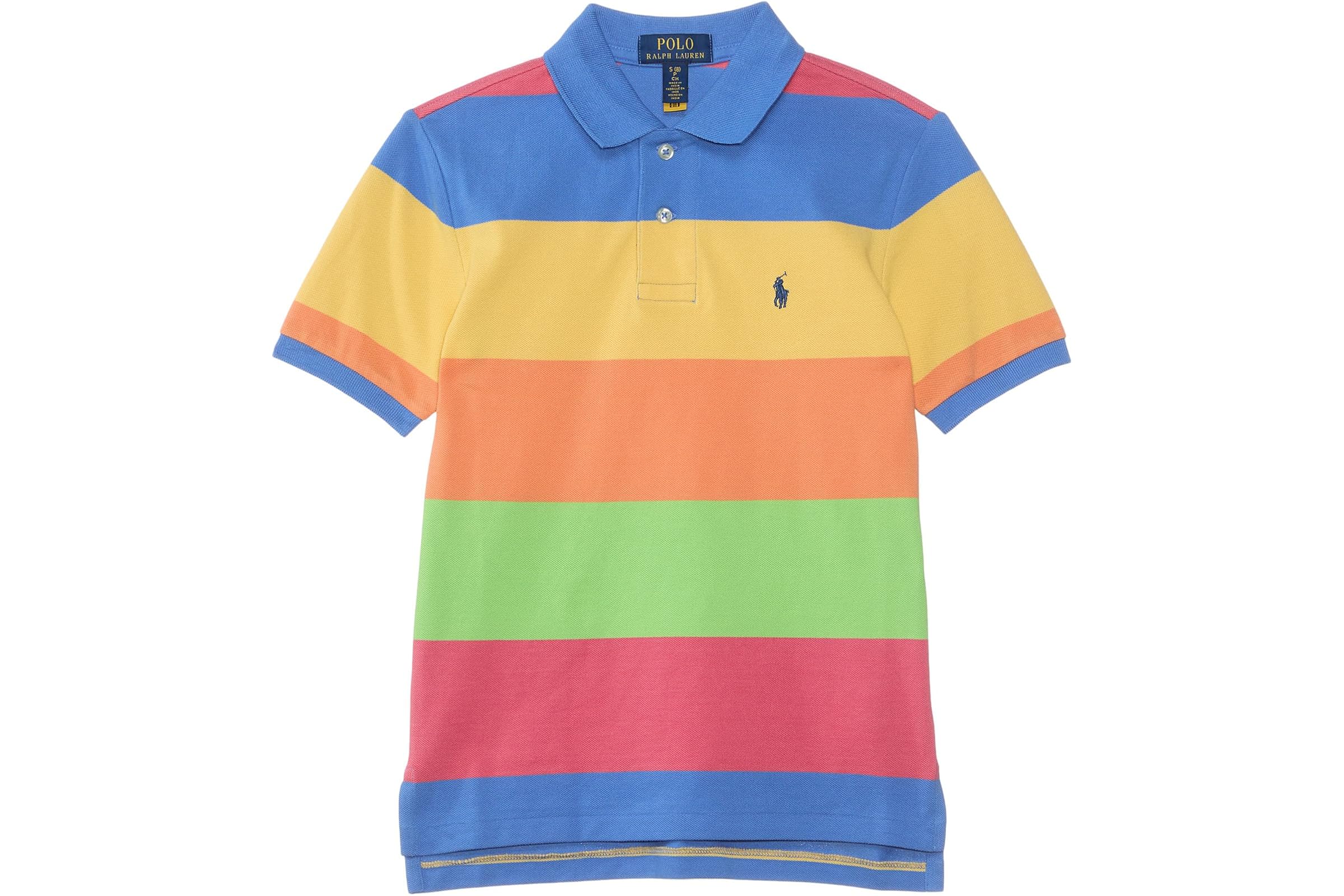 Мужская рубашка Polo Ralph Lauren Kids Striped Cotton Mesh Polo Shirt Big Kid 11290₽