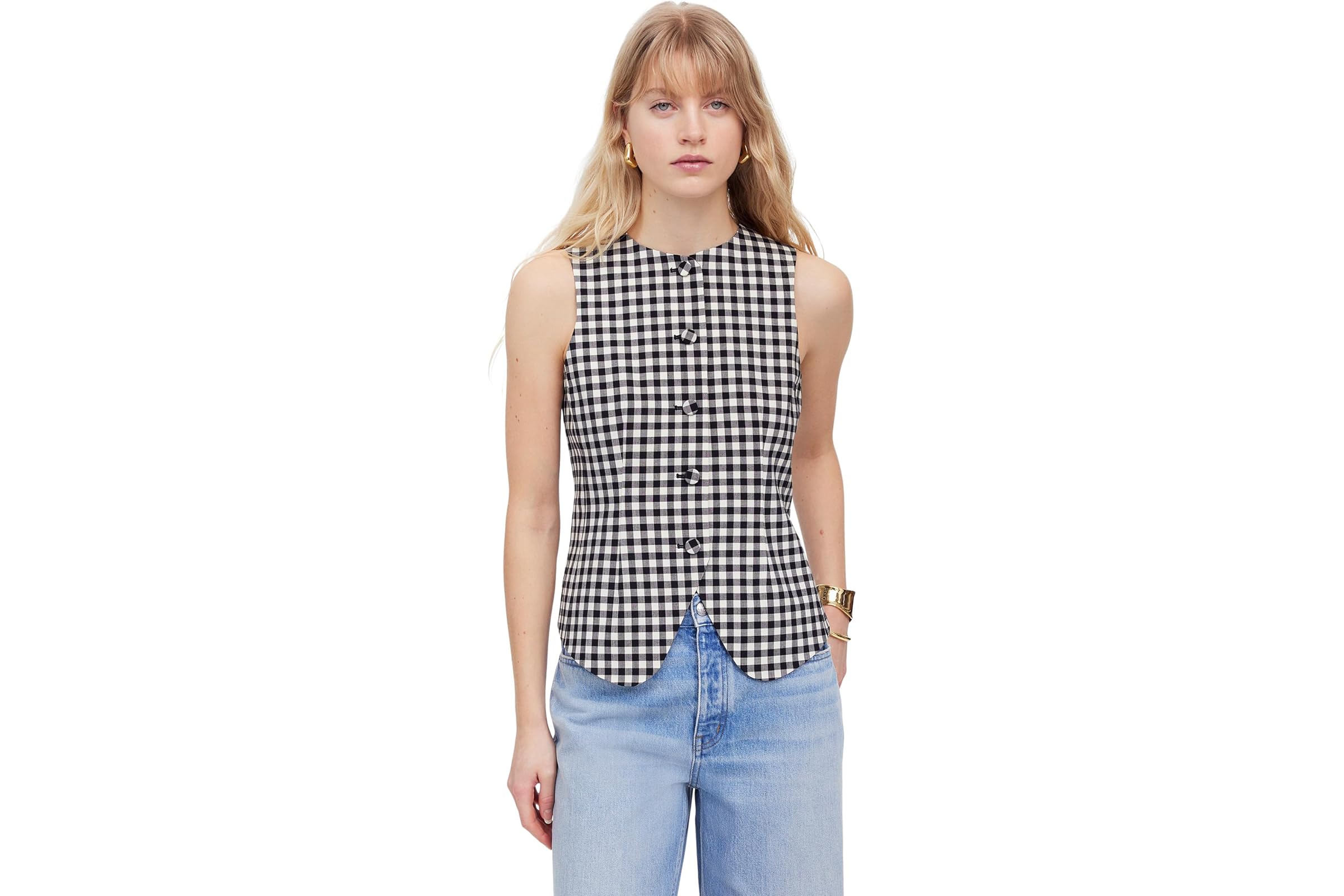 Madewell Bayley Vest - Gingham Suiting 20390₽