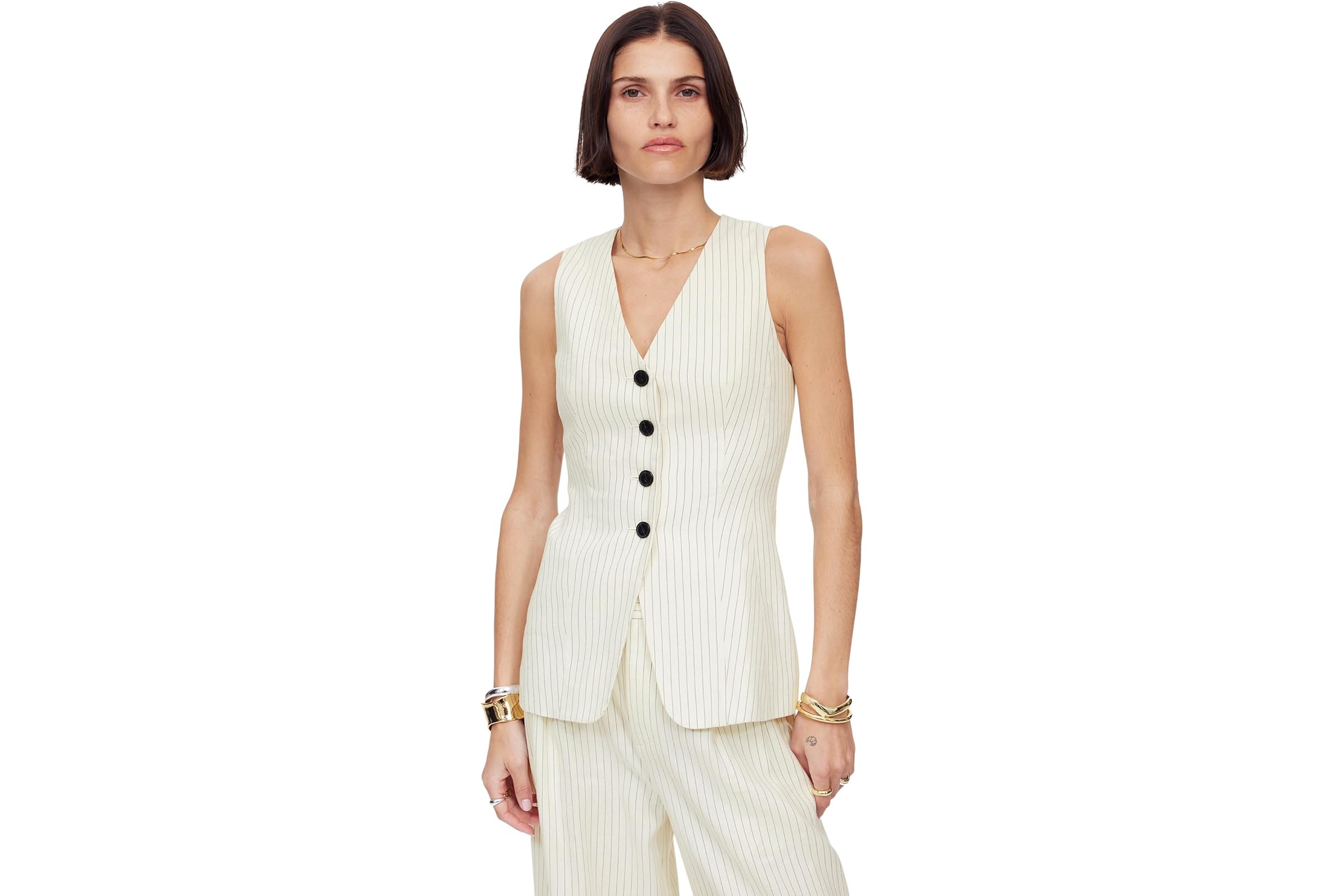 Madewell Cass Vest - Pinstripe Linen 21790₽