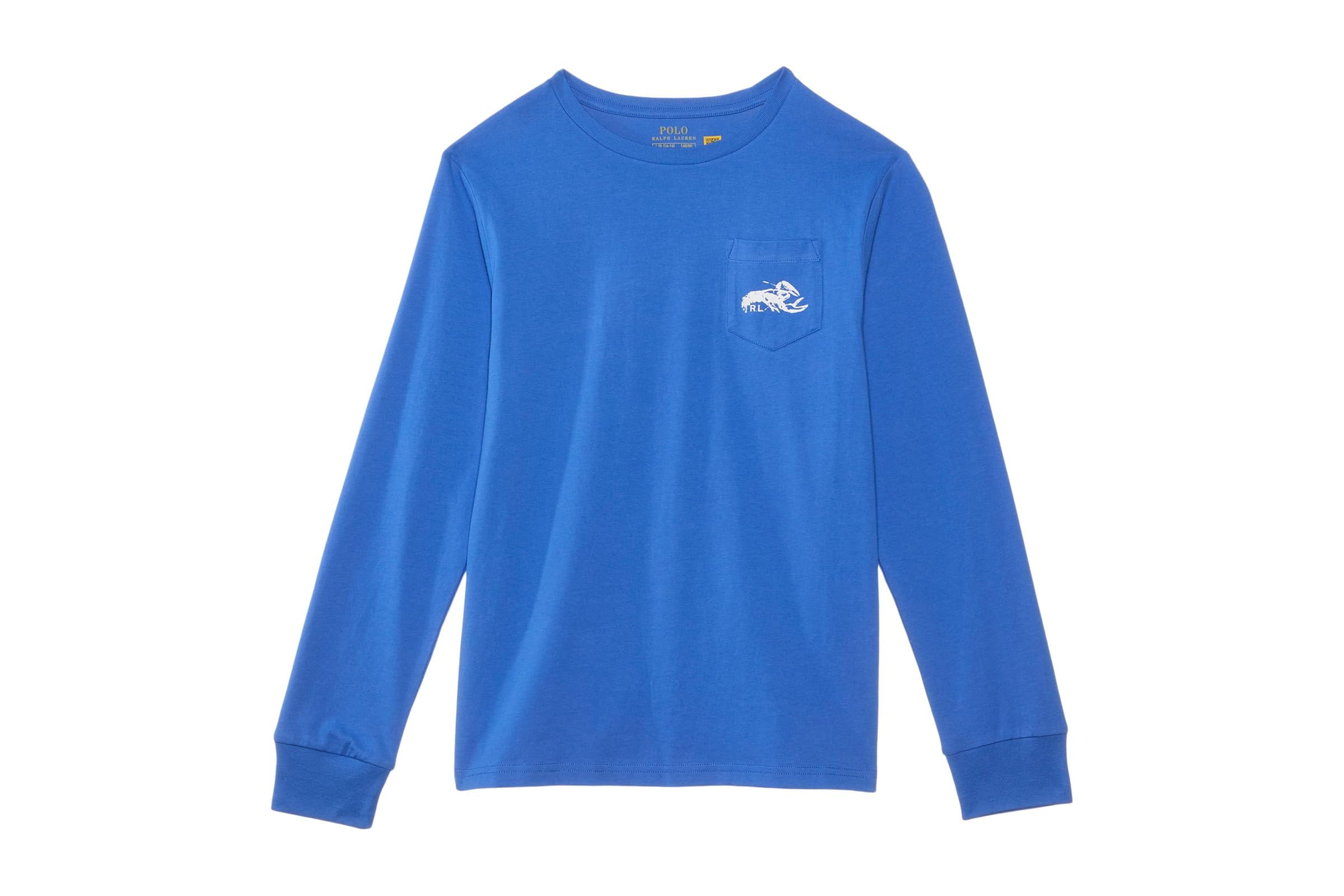 Мужская рубашка Polo Ralph Lauren Kids Cotton Jersey Long-Sleeve Graphic Tee ToddlerLittle Kid 5990₽