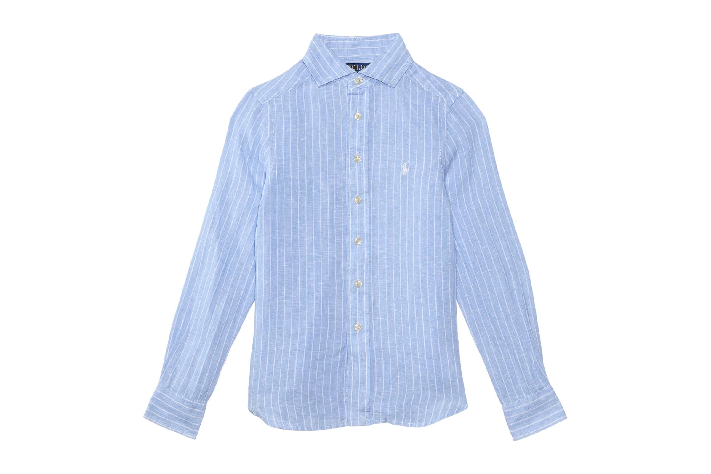 Мужская рубашка Polo Ralph Lauren Kids Striped Linen Shirt Big Kid 8490₽