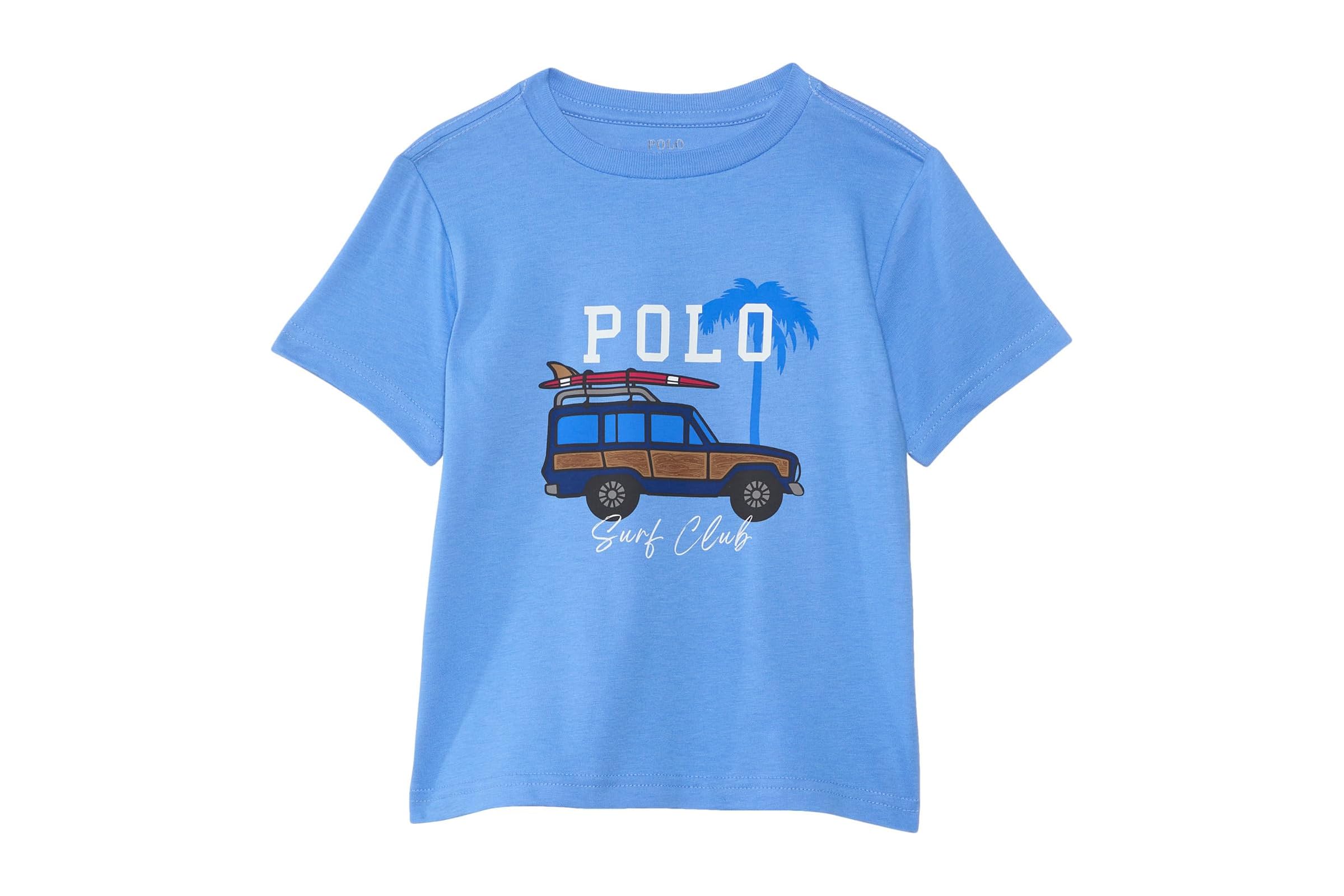 Мужская рубашка Polo Ralph Lauren Kids Car-Print Cotton Jersey Tee Big Kid 7490₽