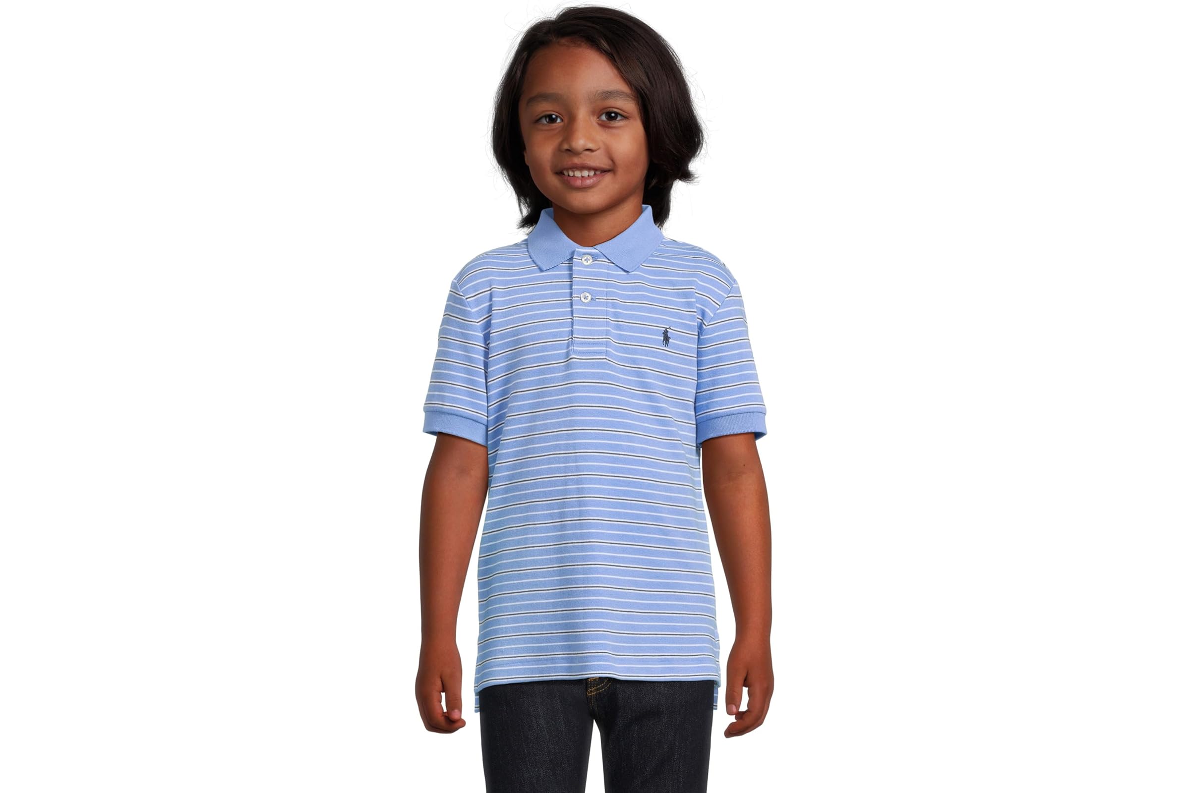 Мужская рубашка Polo Ralph Lauren Kids Striped Soft Cotton Polo Shirt ToddlerLittle Kid 5190₽