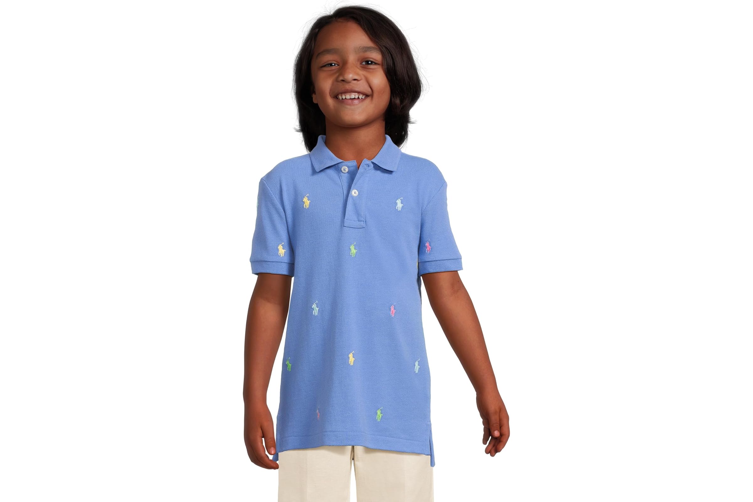 Мужская рубашка Polo Ralph Lauren Kids Polo Pony Cotton Mesh Polo Shirt ToddlerLittle Kid 11290₽