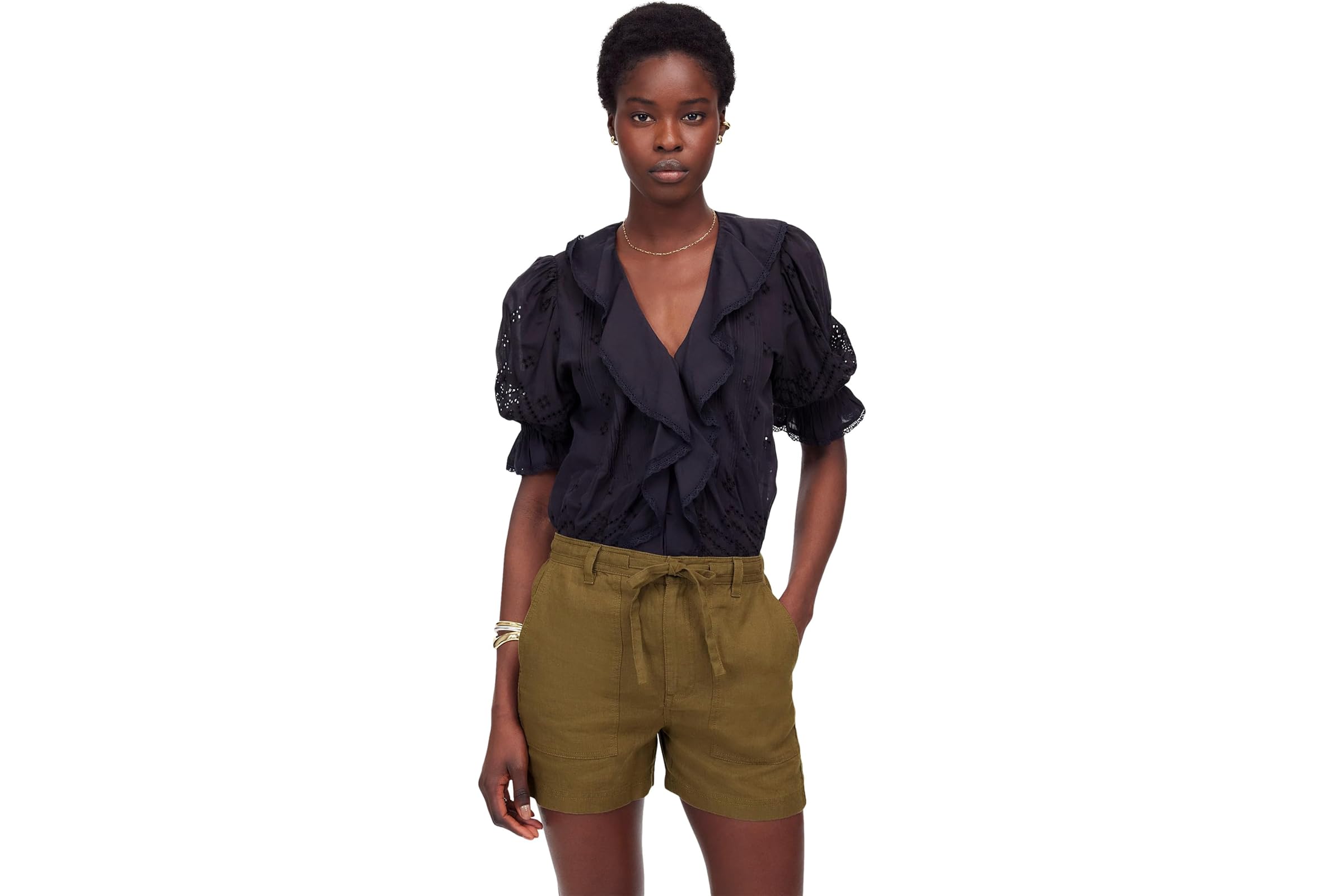 Шорты Madewell Utility E Back Shorts - 100 Linen 11490₽