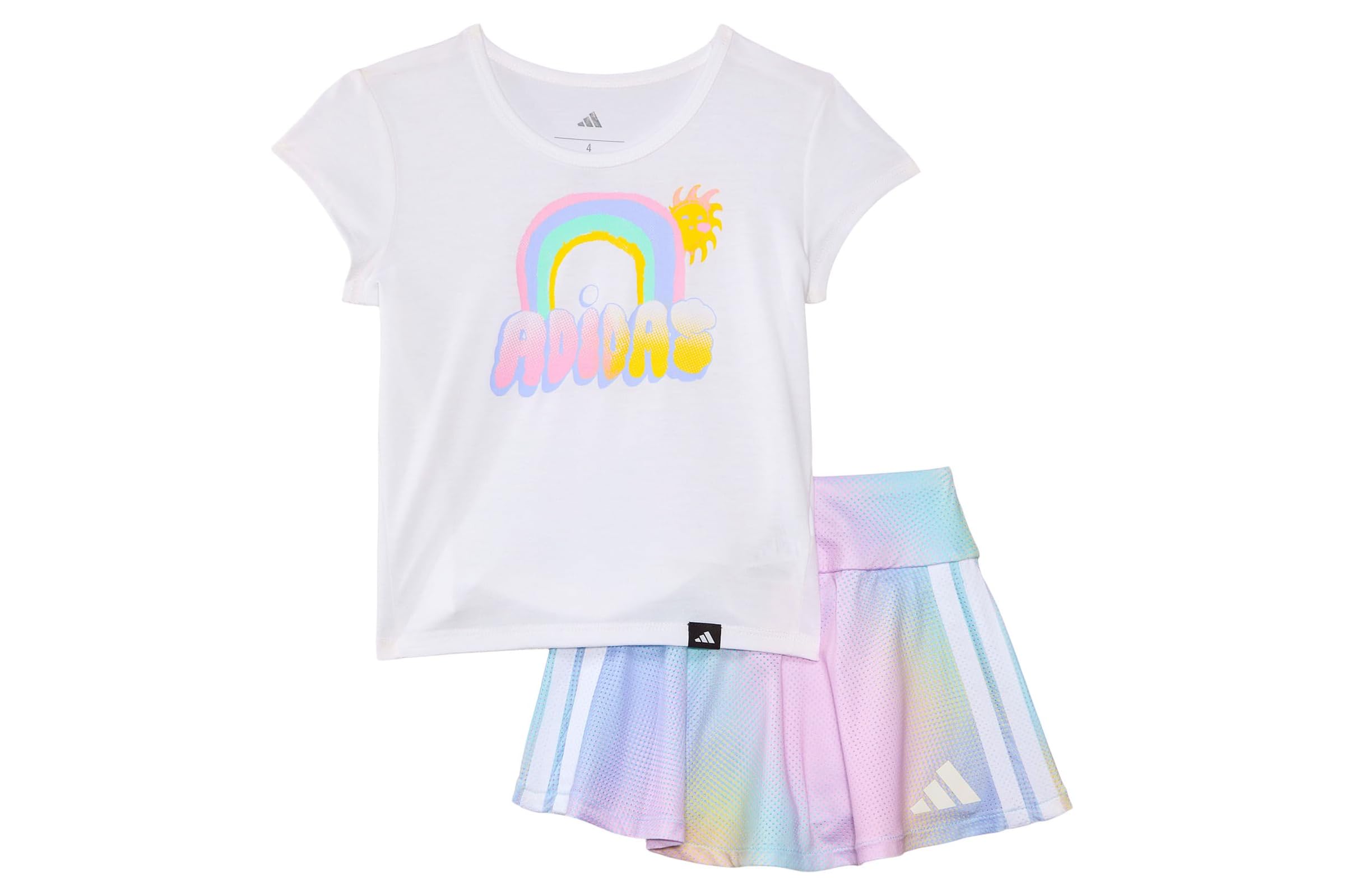 Шорты adidas Kids Pleated Tee - Aop Flounce Skort SetInfant 3890₽