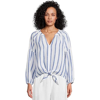 Tommy Bahama Coastlina Long Sleeve Tie Front Top