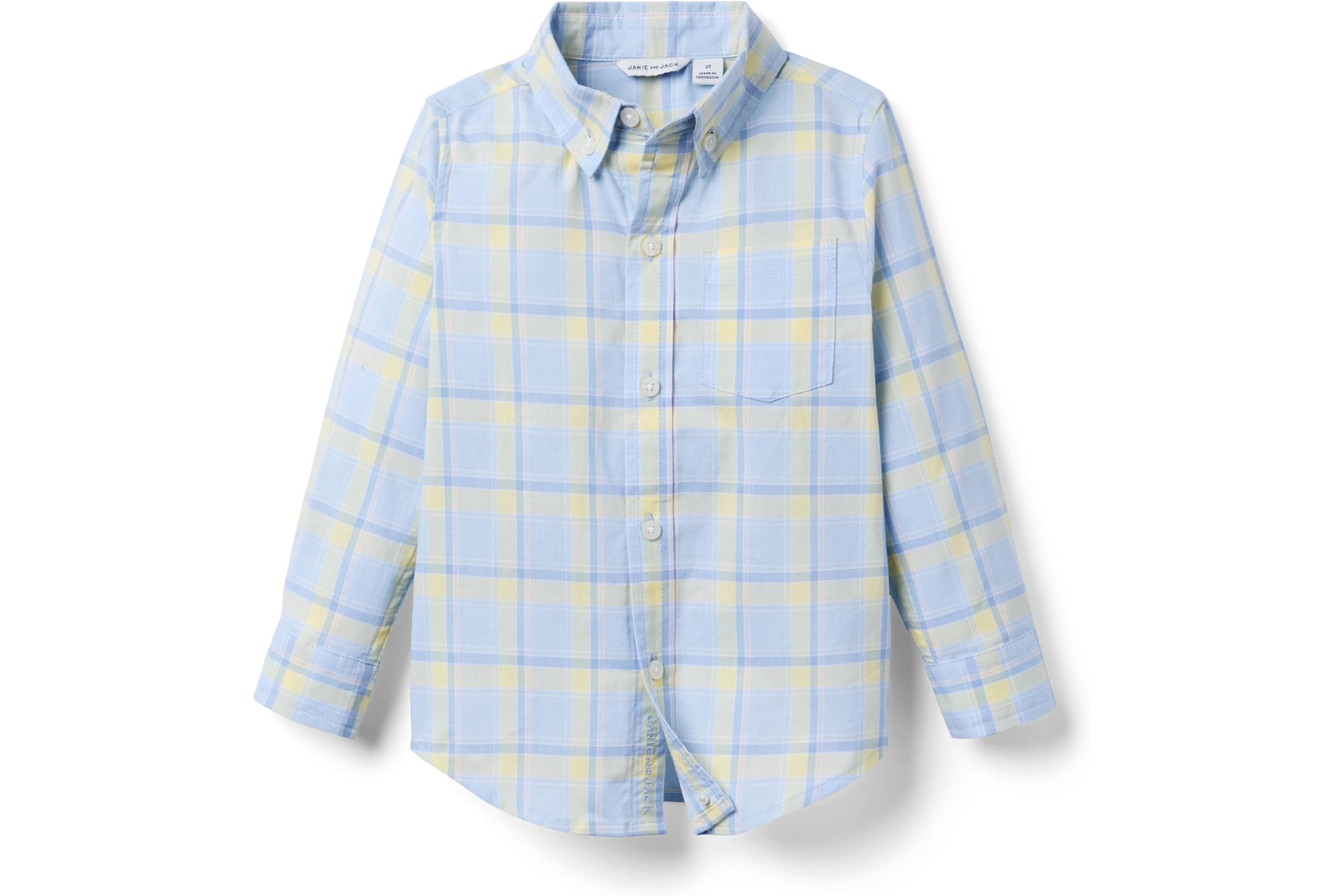 Мужская рубашка Janie and Jack Madras Plaid Button-Down Shirt ToddlerLittle KidBig Kid 6290₽