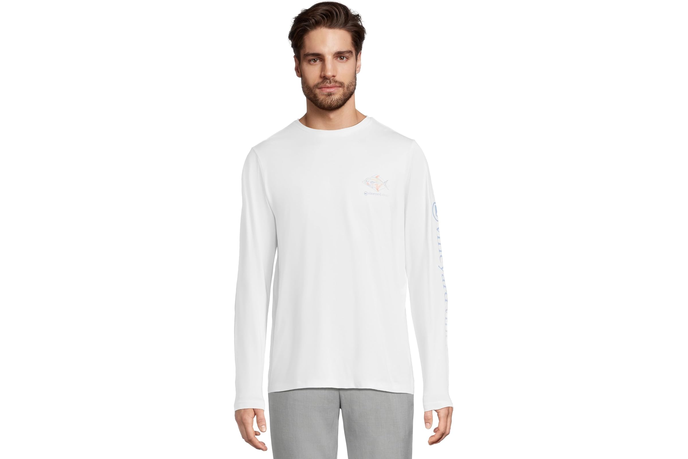 Мужская рубашка Vineyard Vines Long Sleeve Painted Permit Fish Tee 7690₽