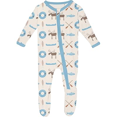Пижама Kickee Pants Kids Print Footie with 2 Way Zipper (Infant)