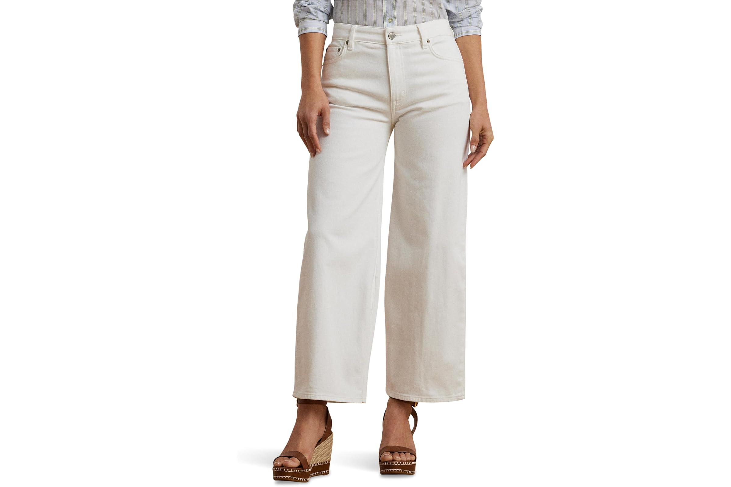 Джинсы Lauren Ralph Lauren Petite High-Rise Wide-Leg Cropped Jeans 7490₽