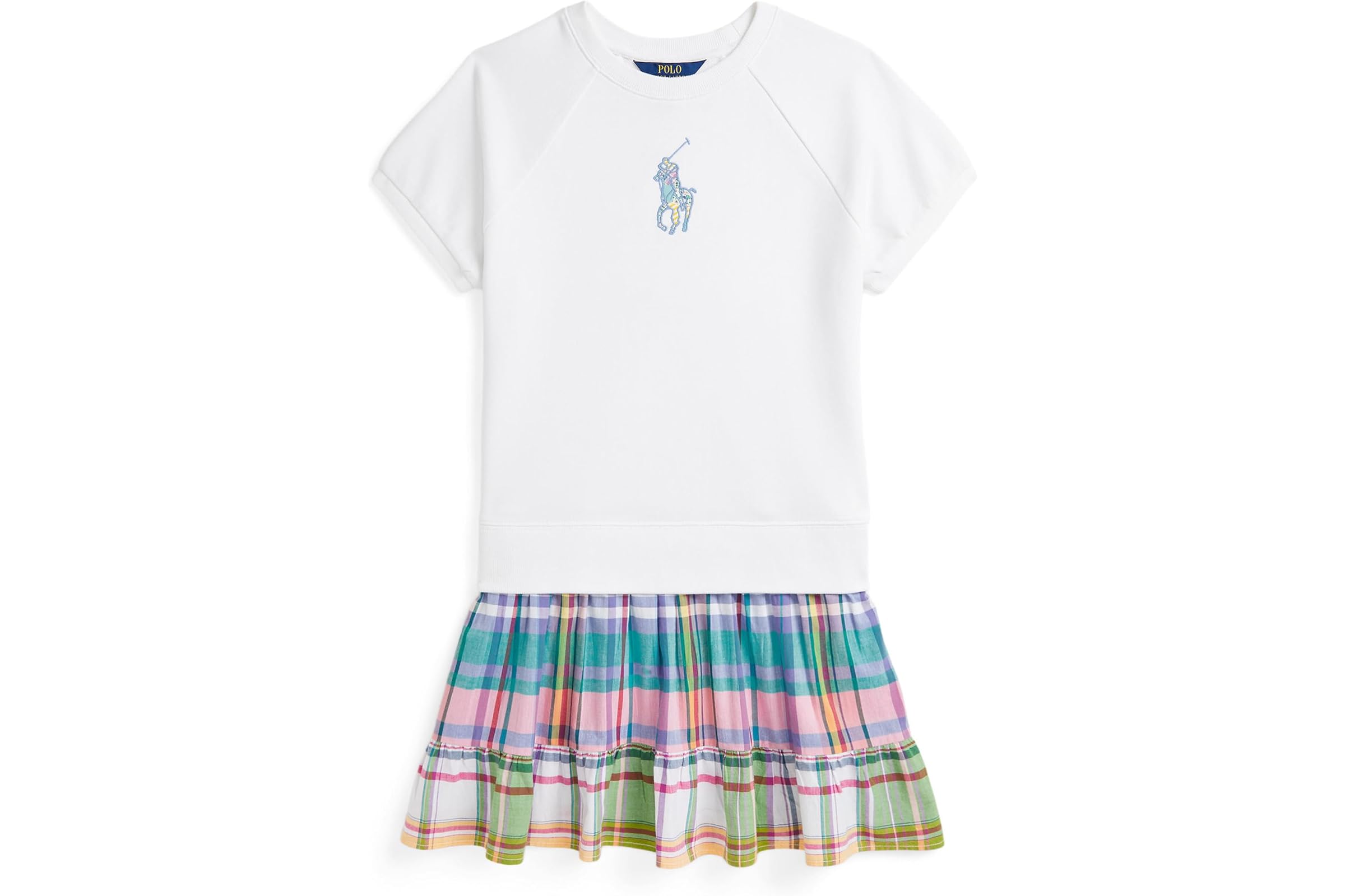 Платье Polo Ralph Lauren Kids Big Pony Plaid-Skirt Terry Dress Big Kid 13490₽