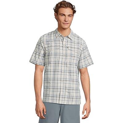 Мужская рубашка L.L.Bean SunSmart Cool Weave Woven Short Sleeve Shirt shore/iron blue
