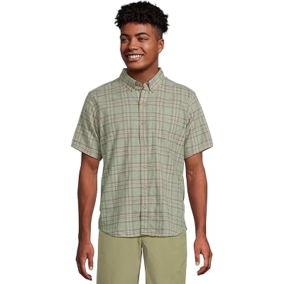 Мужская рубашка L.L.Bean Stonecoast Cotton Hemp Shirt, Slightly Fitted faded sage